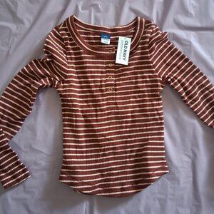 Old Navy Knit Long Sleeve Crop Top, S, Burgundy